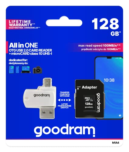 GOODRAM 128GB M1A4 All in One Micro Card Class 10 UHS I + Card Reader von goodram