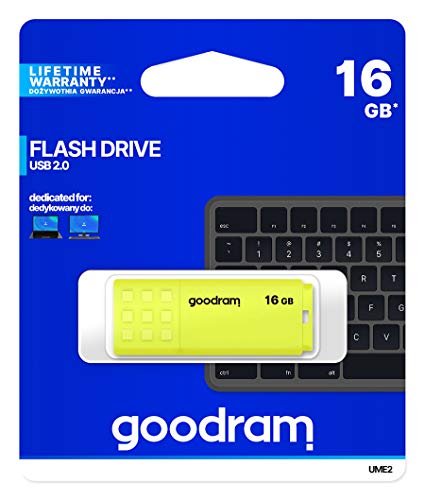 GOODRAM 16GB UME2 Yellow USB 2.0 von goodram