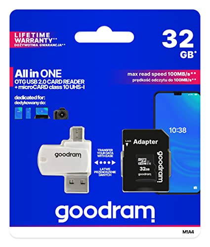 GOODRAM 32GB M1A4 All in One Micro Card Class 10 UHS I + Card Reader von goodram