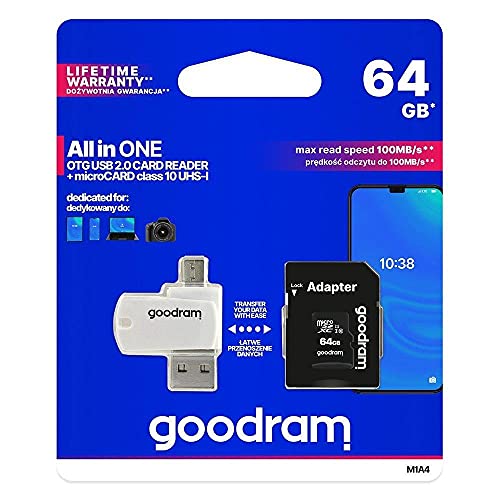 GOODRAM 64GB M1A4 All in One Micro Card Class 10 UHS I + Card Reader von goodram