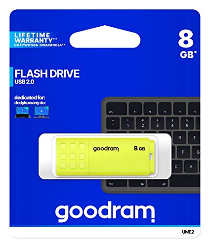 GOODRAM Pendrive 8gb Ume2 Yellow USB 2.0 - Retail Blister von goodram