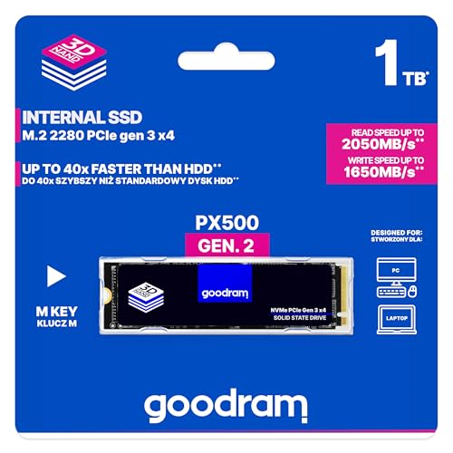 Goodram PX500 Gen.2 M.2 1 to PCI Express 3.0 3D NAND NVMe von goodram