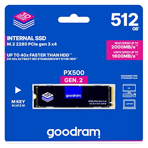 Goodram PX500 M2 PCIe NVMe 512GB M.2 512 Go PCI Express 3.0 3D NAND von goodram