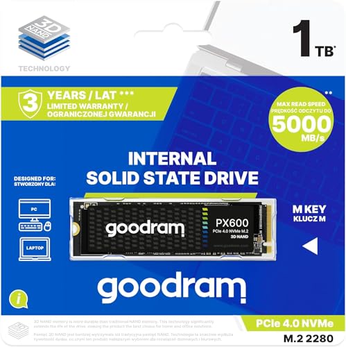 Goodram SSDPR-PX600-1K0-80 disque SSD M.2 1 to PCI Express 4.0 3D NAND NVMe von goodram