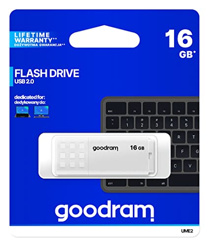 goodram 16GB UME2 White USB-Anhänger, USB 2.0, Weiß von goodram