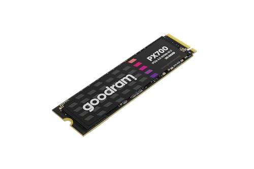 goodram - SSD Laufwerk PX700-1TB - PCIe 4x4 M.2 2280 - Kompatibel mit Notebooks, Laptops und PC Desktops, Festkörper-Laufwerk Schwarz 7400 MB/s Read von goodram