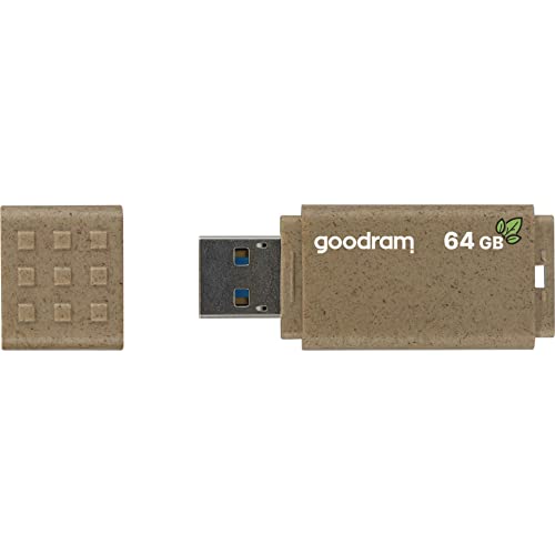 goodram USB-Speicherstick mit 64GB UME3 - Eco Frienly USB 3.0 DatenSpeicherung Pen Drive - Lesegeschwindigkeit bis zu 60 MBs - Memory Stick - USB Flash Laufwerk mit Plastikgehäuse Biologisch Abbaubar von goodram