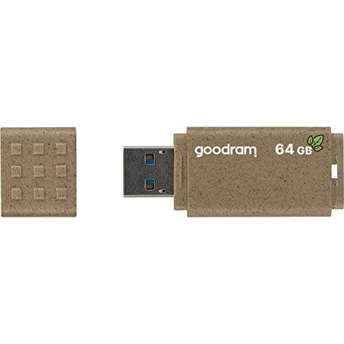 goodram USB-Speicherstick mit 64GB UME3 - Eco Frienly USB 3.0 DatenSpeicherung Pen Drive - Lesegeschwindigkeit bis zu 60 MBs - Memory Stick - USB Flash Laufwerk mit Plastikgehäuse Biologisch Abbaubar von GoodRam