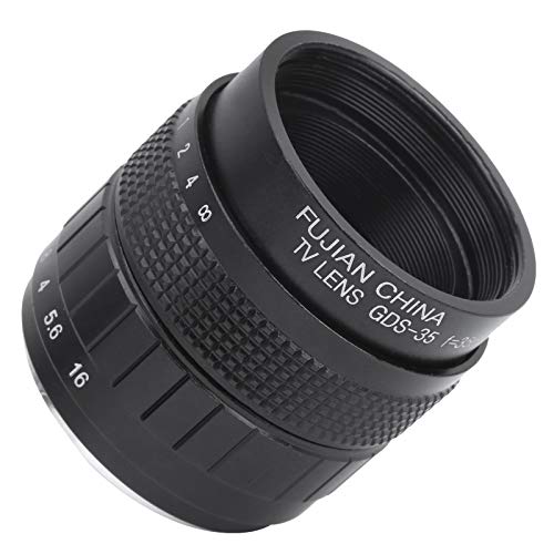 gostcai 35 mm F1.7 CCTV-Filmobjektiv/CCTV-Objektiv für spiegellose C-Mount-Kameraobjektive mit MC-Mehrschichtbeschichtung, 12 Blendenlamellen(Black) von gostcai