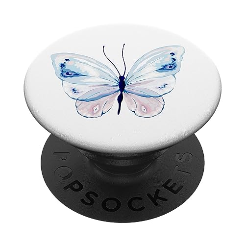 Blauer Schmetterling PopSockets mit austauschbarem PopGrip von grafikGear