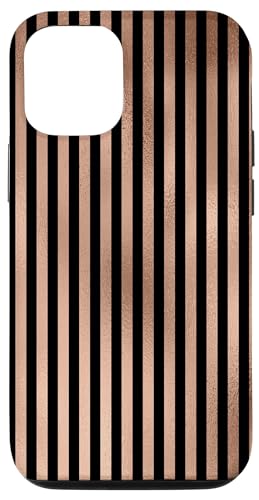 Hülle für iPhone 14 Dekorativer brauner schwarzer Streifen von grafikGear