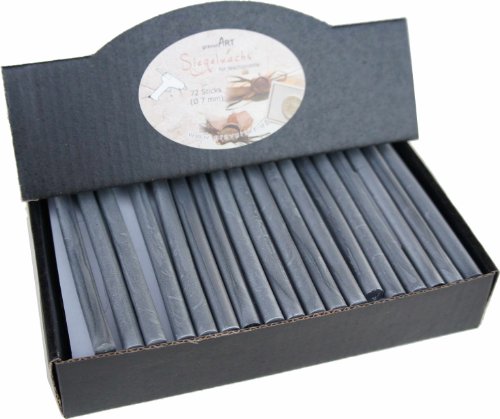 Großpackung 72 Sticks - 7mm Siegelwachs flexibel für Pistole - Silber von gravurART