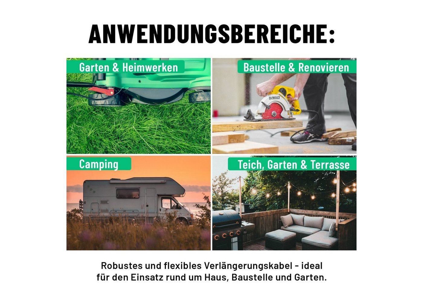 greate. 2x 2fach Verlängerungskabel 5m, wasserdicht, Mehrfachsteckdose, 3500W Verlängerungskabel greate. 2x 2fach Verlängerungskabel 5m, wasserdicht, Mehrfachsteckdose, 3500W Verlängerungskabel von greate.