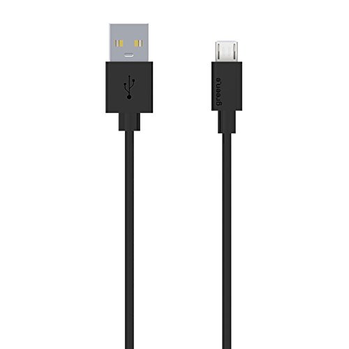 green_e Umweltfreundliches Kabel, USB auf Micro-USB, 2 m, umweltfreundlich, für Smartphones, Tablets und Smartphones, Samsung, Asus, HTC, Huawei, LG, Nokia, Sony, Wiko und andere, Schwarz von green_e