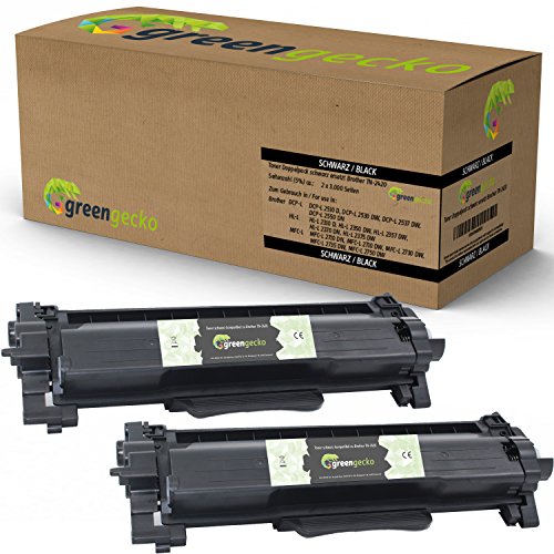 2 Toner ersetzen Brother TN2420 I TN2410 | Für Brother DCP-L 2530 DW, HL-L 2350 DW, MFC-L 2710 DN, MFC-L 2710 DW, MFC-L 2750 DW | Schwarz, neuester Chip von green gecko