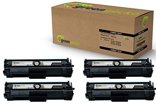 4er Set Toner ersetzt HP CF244A | Für HP Laserjet Pro M15a, M15w, HP Laserjet Pro MFP M28a, M28w | Druckerpatronen schwarz, neuester Chip von green gecko