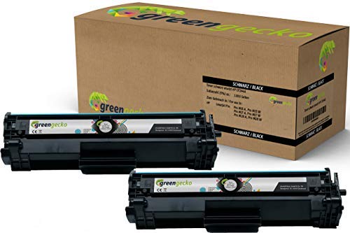 Toner Doppelpack ersetzt HP CF244A | Für HP Laserjet Pro M15a, M15w, HP Laserjet Pro MFP M28a, M28w | Druckerpatronen schwarz, neuester Chip von green gecko