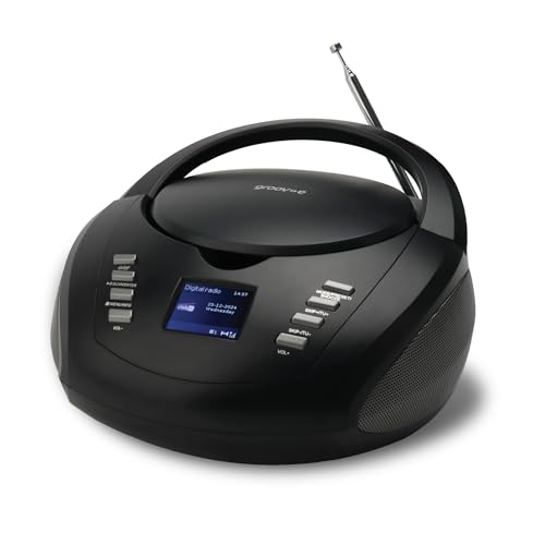 Groov-e DAB Boombox - CD-Player mit DAB+, UKW-Radio und Bluetooth Groov-e DAB Boombox - CD-Player mit DAB+, UKW-Radio und Bluetooth von groov e