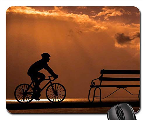 Gaming Mauspad, Design Rad Fahrrad Radfahrer Transport Panorama Rutschfest Mauspads Vernähte Kanten Computer-Mauspad Für Maus Professionelle Gamer Büro 25X30Cm von guangzhoushenqinshangmaoyouxiangongsi