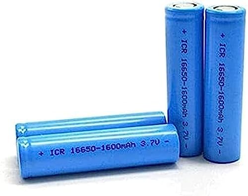 gudongping 16650 Akku 3 7 V 1600 mAh für Audio-Player, Singmaschine, kleiner Ventilator, Taschenlampe, 4 Stück von gudongping