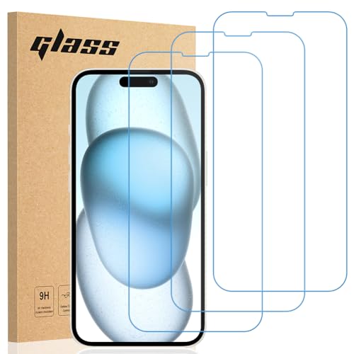 gueche 3 Stück für iPhone 15 Plus Schutzfolie, Frei von Kratzern, 9H Härte, HD Displayschutzfolie, Ultra-klar, Ultrabeständig, Panzer Schutz Glas für 15 Plus Splitterfest schutzglas gueche 3 Stück für iPhone 15 Plus Schutzfolie, Frei von Kratzern, 9H Härte, HD Displayschutzfolie, Ultra-klar, Ultrabeständig, Panzer Schutz Glas für 15 Plus Splitterfest schutzglas von gueche
