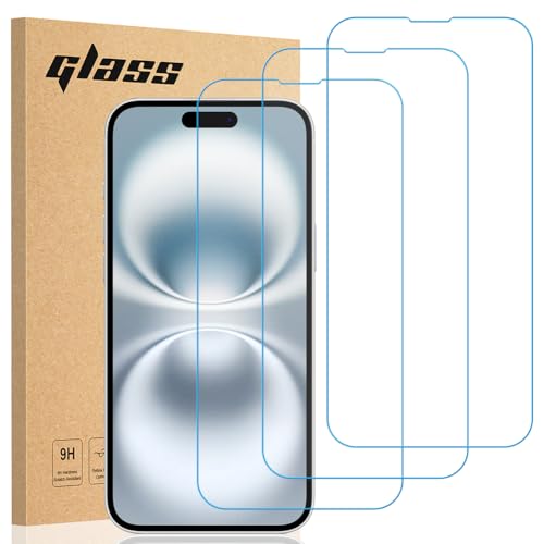 gueche 3 Stück für iPhone 16 Schutzfolie, Frei von Kratzern, 9H Härte, HD Displayschutzfolie, Ultra-klar, Ultrabeständig, Panzer Schutz Glas für iPhone 16 Splitterfest schutzglas gueche 3 Stück für iPhone 16 Schutzfolie, Frei von Kratzern, 9H Härte, HD Displayschutzfolie, Ultra-klar, Ultrabeständig, Panzer Schutz Glas für iPhone 16 Splitterfest schutzglas von gueche