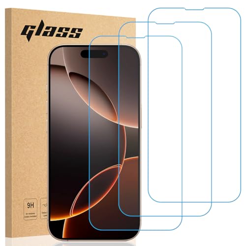 gueche 3 Stück für iPhone 16 pro Schutzfolie, Frei von Kratzern, 9H Härte, HD Displayschutzfolie, Ultra-klar, Ultrabeständig, Panzer Schutz Glas für iPhone 16 pro Splitterfest schutzglas gueche 3 Stück für iPhone 16 pro Schutzfolie, Frei von Kratzern, 9H Härte, HD Displayschutzfolie, Ultra-klar, Ultrabeständig, Panzer Schutz Glas für iPhone 16 pro Splitterfest schutzglas von gueche