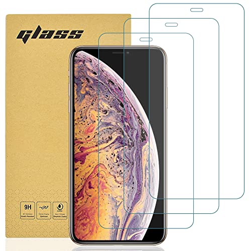 gueche 3 Stück für iPhone X, iPhone XS und iPhone 11 Pro Schutzfolie, Frei von Kratzern, 9H Härte, HD Displayschutzfolie, Ultra-klar, Ultrabeständig, Panzer Schutz Glas für X Splitterfest schutzglas von gueche