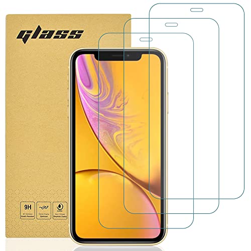 gueche 3 Stück für iPhone XR, iPhone 11 Schutzfolie, Frei von Kratzern, 9H Härte, HD Displayschutzfolie, Ultra-klar, Ultrabeständig, Panzer Schutz Glas für XR Splitterfest schutzglas von gueche