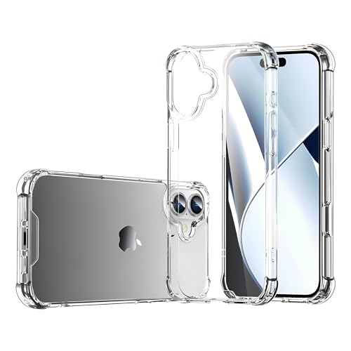 gueche Hülle für iPhone 16 Plus, Durchsichtig Schutzhülle mit Weiche Silikon Handyhülle, Transparent Bumper Case Cover, mit dem kabellosen Laden kompatibel, Handyhalterung Fahrrad gueche Hülle für iPhone 16 Plus, Durchsichtig Schutzhülle mit Weiche Silikon Handyhülle, Transparent Bumper Case Cover, mit dem kabellosen Laden kompatibel, Handyhalterung Fahrrad von gueche