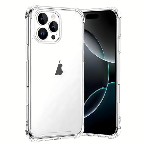 gueche Hülle für iPhone 16 Pro Max, Durchsichtig Schutzhülle mit Weiche Silikon Handyhülle, Transparent Bumper Case Cover, mit dem kabellosen Laden kompatibel, Handyhalterung Fahrrad, andyhalterung gueche Hülle für iPhone 16 Pro Max, Durchsichtig Schutzhülle mit Weiche Silikon Handyhülle, Transparent Bumper Case Cover, mit dem kabellosen Laden kompatibel, Handyhalterung Fahrrad, andyhalterung von gueche