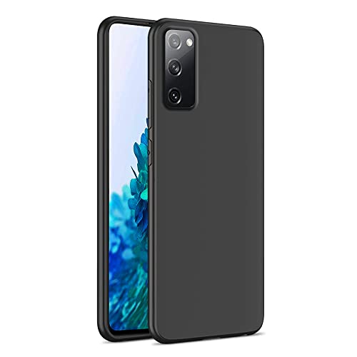 gueche Kompatibel mit Samsung Galaxy S20 FE Hülle, Premium Flexible Dünne Cover Stoßfest mit Fallschutz Coque Funda Cover für Samsung Galaxy S20 FE, Basic Phone Case.Schwarz von gueche