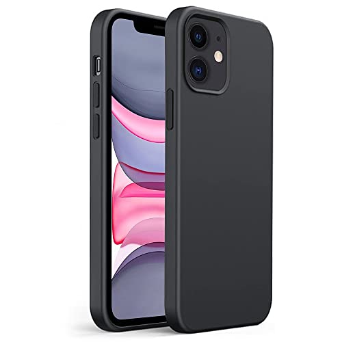 gueche Silikon Hülle für iPhone 11, Ganzkörperschutz handyhülle mit Seidig-Weicher Berühren, Das ultradünne Design für iPhone 11 Case Cover Coque (Schwarz) von gueche