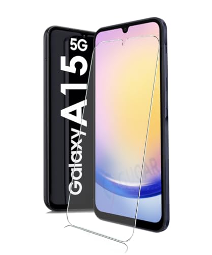 1X Panzerglas für Samsung Galaxy A15 5G Schutzfolie, Panzer Schutz Glas Panzerfolie für Samsung Galaxy A15 Schutzglas, Gehärtetem Glas Displayschutz für Galaxy A15 Folie [1 Stück] von gugar
