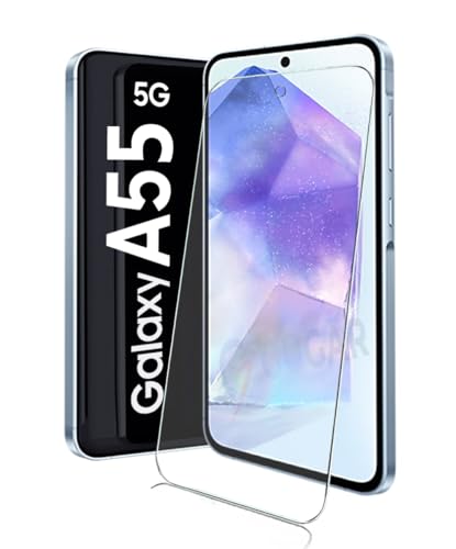 1X Panzerglas für Samsung Galaxy A55 4G / 5G Schutzfolie, Panzer Schutz Glas Panzerfolie für Samsung Galaxy A55 Schutzglas, Gehärtetem Glas Displayschutz für Galaxy A55 Folie [1 Stück] von gugar