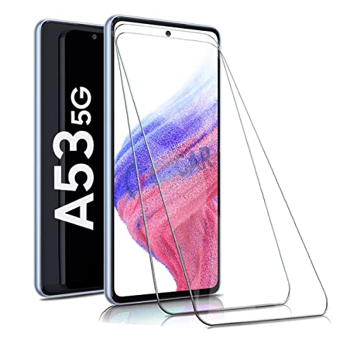 2X Panzerglas für Samsung A53 5G Schutzfolie, Panzer Schutz Glas Panzerfolie für Samsung Galaxy A53 5G Schutzglas, Gehärtetem Glas Displayschutz für Galaxy A53 5G Folie [2 Stück] von gugar