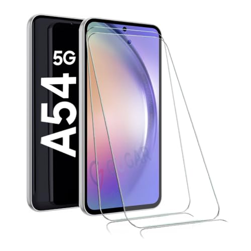 2X Panzerglas für Samsung A54 5G Schutzfolie, Panzer Schutz Glas Panzerfolie für Samsung Galaxy A54 Schutzglas, Gehärtetem Glas Displayschutz für Galaxy A54 Folie [2 Stück] von gugar