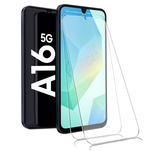 2X Panzerglas für Samsung Galaxy A16 5G Schutzfolie, Panzer Schutz Glas Panzerfolie für Samsung Galaxy A16 Schutzglas, Gehärtetem Glas Displayschutz für Galaxy A16 Folie [2 Stück] von gugar