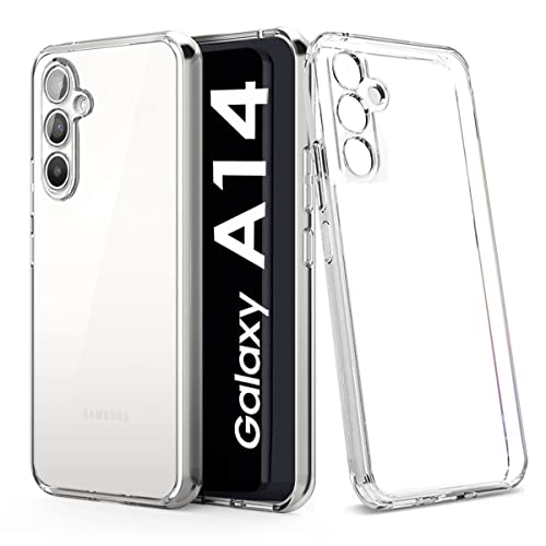 gugar Samsung A14 5G Hülle - Für Samsung Galaxy A14 5G Hülle, Silikon Transparent Handyhülle Samsung A14 5G, Hülle Samsung A14 5G, Leicht Durchsichtig Slim Case Stoßfest Schutzhülle von gugar