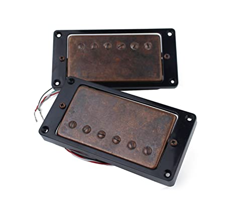 Guyker Guitar Humbucker Pickups Set - Double Coil Neck and Bridge Pickup Replacement Parts for LP 6 String Electric Guitar (Bronze) von guyker