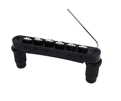 Guyker Guitar Tune-O-Matic Roller Saddle Bridge Replacement Part Compatible with Gibson Les Paul LP SG Style 6 String Electric Guitar - GM005, Black Guyker Guitar Tune-O-Matic Roller Saddle Bridge Replacement Part Compatible with Gibson Les Paul LP SG Style 6 String Electric Guitar - GM005, Black von guyker
