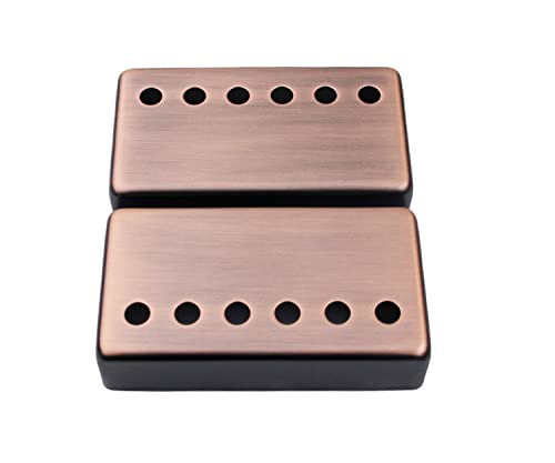 Guyker Humbucker Tonabnehmerabdeckung (50 mm/52 mm Stangenabstand) ? Cupronickel Bridge und Hals Tonabnehmer Rahmen Set Ersatzteile f?r Les Paul LP Style E-Gitarre, Bronze von guyker