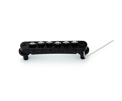 Guyker Tune-O-Matic Rollsattelbrücke – Saitenraum 10,5 mm Gitarrenbrücken mit Pfostenloch 4,2 mm Ersatz, kompatibel mit Les Paul LP SG 6 Saiten E-Gitarre GM015, Schwarz Guyker Tune-O-Matic Rollsattelbrücke – Saitenraum 10,5 mm Gitarrenbrücken mit Pfostenloch 4,2 mm Ersatz, kompatibel mit Les Paul LP SG 6 Saiten E-Gitarre GM015, Schwarz von guyker