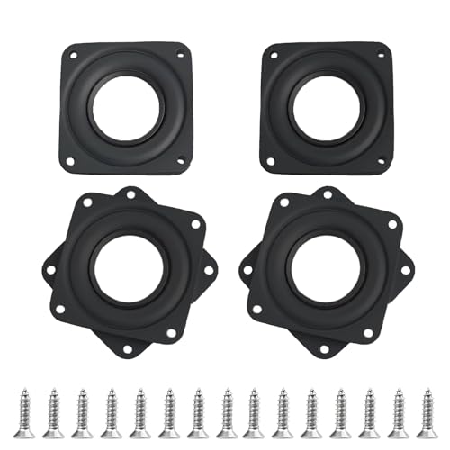 4 Stück Drehteller, Drehteller Kugellager, 3 Zoll, für TV-Ständer, Esstische und Displays, Schwarz 4 Stück Drehteller, Drehteller Kugellager, 3 Zoll, für TV-Ständer, Esstische und Displays, Schwarz von gvivej