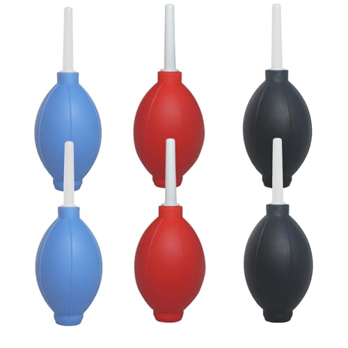 6er Set Blasebalg Kamera, Blasebalg Dust Blower, für Objektiv, Kamera, Sensor, Tastatur, Optik Reinigung Empfindlicher Oberflächen, Schwarz Blau Rot 6er Set Blasebalg Kamera, Blasebalg Dust Blower, für Objektiv, Kamera, Sensor, Tastatur, Optik Reinigung Empfindlicher Oberflächen, Schwarz Blau Rot von gvivej