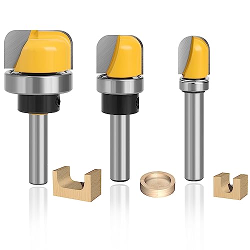 3 Stück Fräser für Oberfräse Set,8mm Rundfräser Router Bits, Hohlkehlfräser, Schüssel-Fräs-Bit, für Holzbearbeitung Shaker Cutter Werkzeuge, die Schneidwerkzeug von gxwcyi