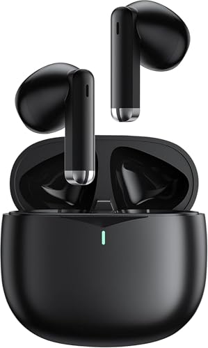 h24z E28 Bluetooth 5.3-Kopfhörer – Kabellose In-Ear-Kopfhörer mit 4 Mikrofonen, ENC-Geräuschunterdrückung, 20-Stunden-Akku, IPX5-Wasserdichtigkeit, USB-C-Schnellladung, kompatibel mit iOS und Android von h24z