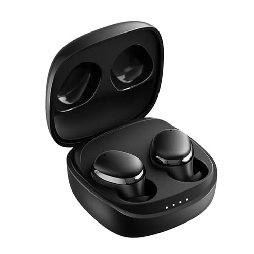 h24z E30 Kabellose Kopfhörer, kabellose Bluetooth 5.3-Konnektivität, 3-mm-Treiber, 60 ms niedrige Latenz, Geräuschunterdrückung, IPX5 wasserdichte Kopfhörer für TV, Telefon und Laptop (E30-Black) von h24z