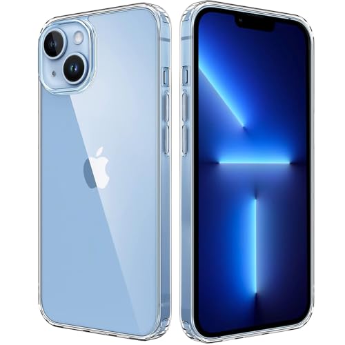 Durchsichtige Handyhülle kompatibel mit iPhone 13 (6,1 Zoll) – Transparentes TPU Case, stoßfest, vergilbt Nicht, klar & schlank, Schutzhülle für Apple iPhone 13 von h24z