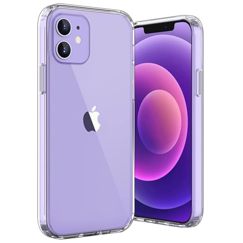 h24z Hülle für iPhone 12/12 Pro 6,1 Zoll, Nie Vergilbung Durchsichtig Handyhülle Schutzhülle Case Cover mit kratzfester, transparenter Rückseite von h24z